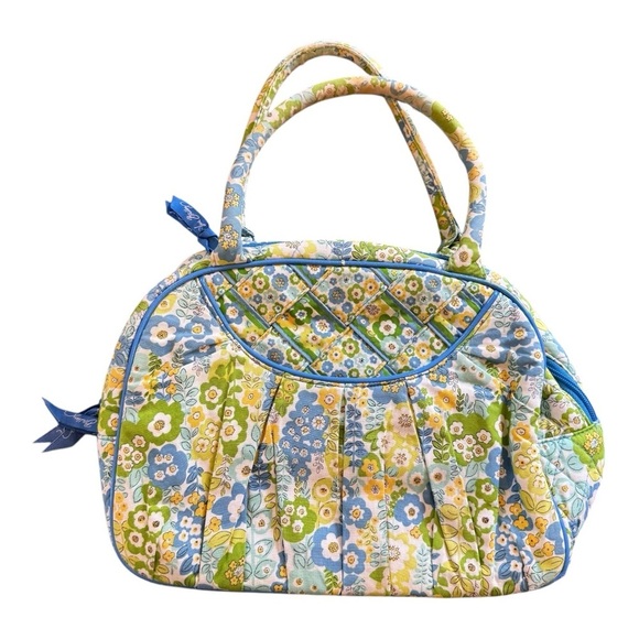 Vera Bradley Med Bowler Bag in English Meadows Print - Picture 1 of 9